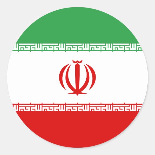 イラン国旗 ラウンドシール (正面)