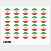 イラン国旗 ラウンドシール (シート)