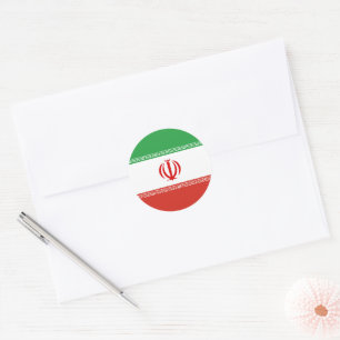 イラン国旗 ラウンドシール
