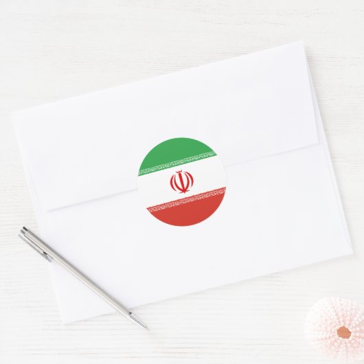 イラン国旗 ラウンドシール (封筒)