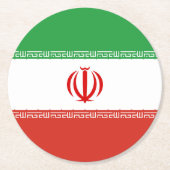 イラン国旗 ラウンドペーパーコースター (正面)