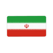 イラン国旗 ラベル (正面)