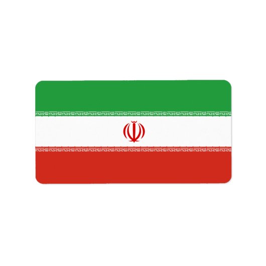 イラン国旗 ラベル (正面)