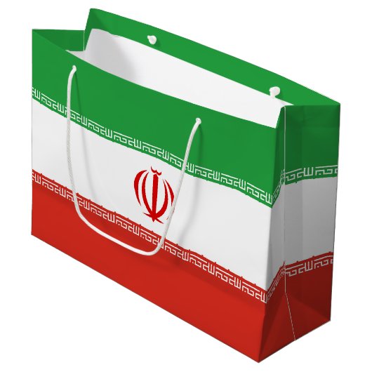 イラン国旗 ラージペーパーバッグ (正面アングル)