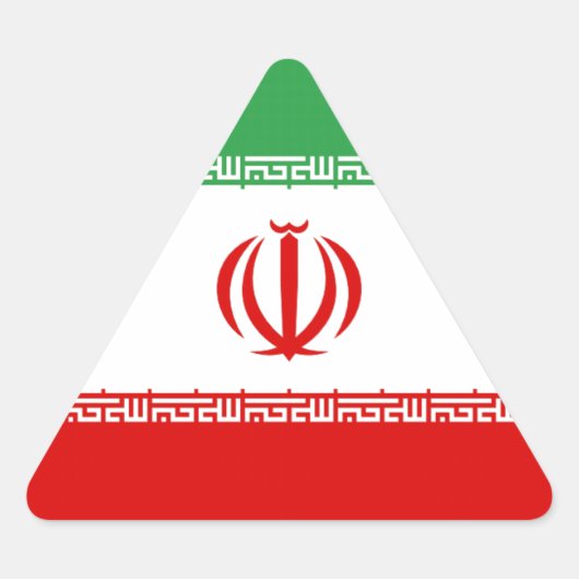 イラン国旗 三角形シール (正面)
