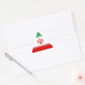 イラン国旗 三角形シール (封筒)