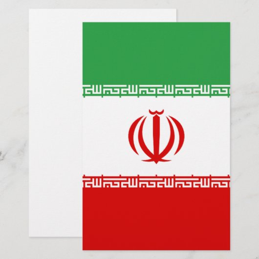 イラン国旗 便箋 (正面/裏面)
