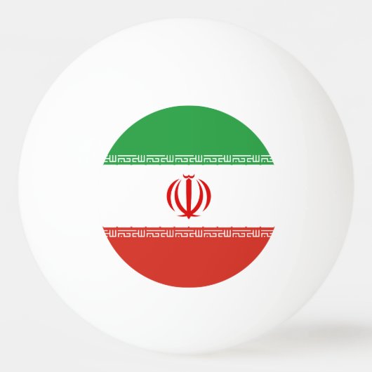 イラン国旗 卓球ボール (正面)