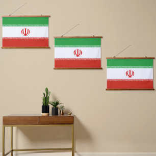 イラン国旗 吊り下げ型タペストリー