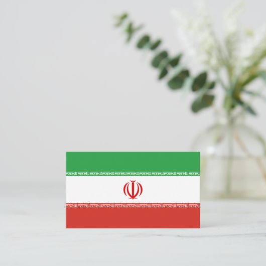 イラン国旗 名刺 (スタンド正面)