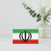 イラン国旗・国章・イラン国旗 名刺 (スタンド正面)