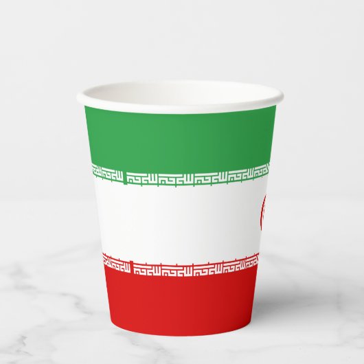 イラン国旗 紙コップ (正面)