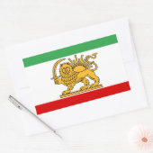 イラン国旗(1964年~1980年)شیر و خورشید 長方形シール (封筒)