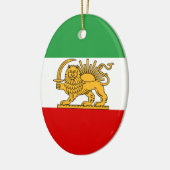 イラン国旗 (1964–1980) セラミックオーナメント (左)