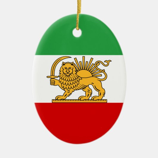 イラン国旗 (1964–1980) セラミックオーナメント (正面)