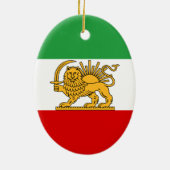 イラン国旗 (1964–1980) セラミックオーナメント (裏面)