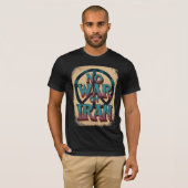 「イラン戦争なし」平和 Tシャツ (正面フル)