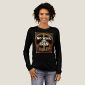 イラン戦争に抗議し、イスラエルを救済する トライブレンドTシャツ (正面全体)