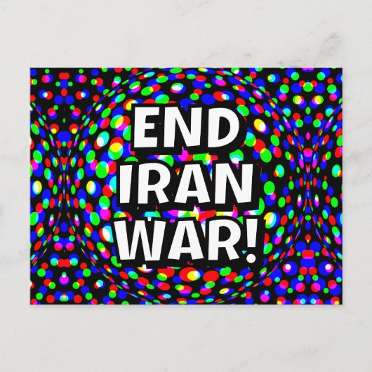 イラン戦争終結！（文字は変更可） ポストカード (正面)
