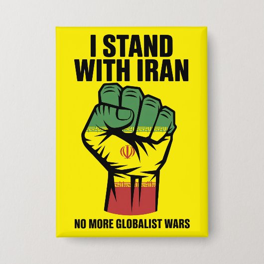イラン支持反戦バッジ 缶バッジ (正面)