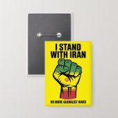 イラン支持反戦バッジ 缶バッジ (正面/裏面)