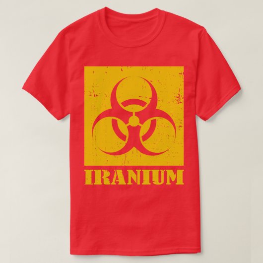 イラン放射性核廃棄物 Tシャツ (デザイン正面)