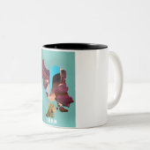 イラン旅行図解入りの、写真付きのポスタープリント ツートーンマグカップ (正面右)