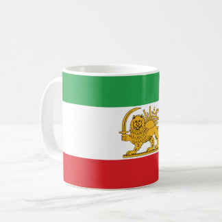 イラン旗 ライオンと太陽のデザイン シャー・オブ・イラン旗 コーヒーマグカップ