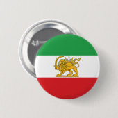 イラン旗 ライオンと太陽 シャー・イラン旗ボタン 缶バッジ (正面&裏面)