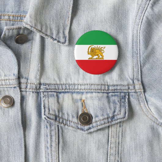 イラン旗 ライオンと太陽 シャー・イラン旗ボタン 缶バッジ (インサイチュ)