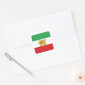 イラン旗 ライオンと太陽 シャー・オブ・イラン旗 スクエアシール (封筒)