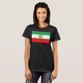 イラン旗 ライオンと太陽 シャー・オブ・イラン旗 Tシャツ (正面フル)