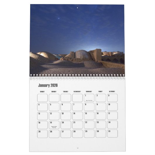 イラン暦 カレンダー (1月 2026)