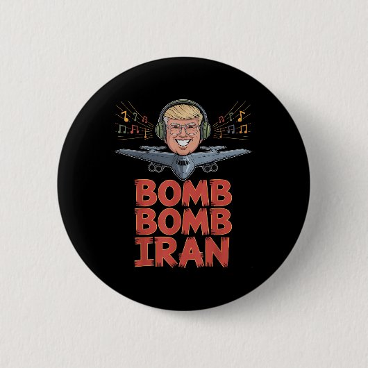 イラン爆撃ソング 缶バッジ (正面)