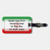 イラン簡単ID個人の国旗 ラゲッジタグ (裏面横)