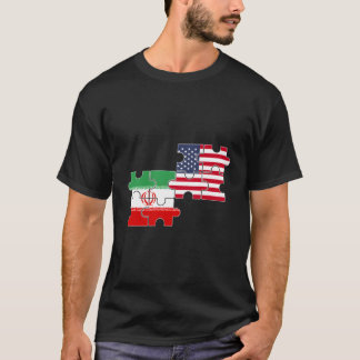 イラン米国国旗のアメリカン・イラン Tシャツ