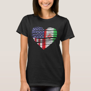 イラン米国産ハートアメリカ愛国者伝統モン Tシャツ