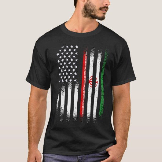 イラン系アメリカ人伝統月産イラン・パトリオ Tシャツ (正面)