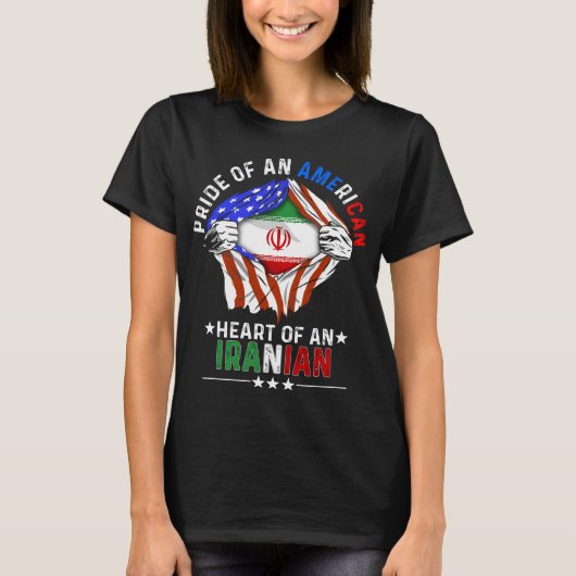イラン系米国外国国旗 Tシャツ (正面)