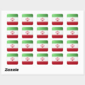 イラン角光沢国旗 スクエアシール (シート)