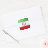 イラン角光沢国旗 スクエアシール (封筒)