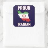 イラン誇りを持った国旗の地図プライド スクエアシール (バッグ)
