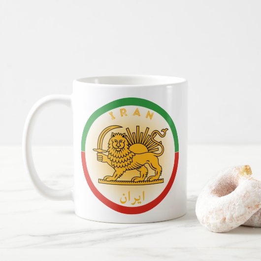 イラン遺産エンブレム コーヒーマグカップ (ドーナツ)