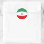 イラン魚眼フラグステッカー ラウンドシール (バッグ)