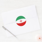 イラン魚眼フラグステッカー ラウンドシール (封筒)