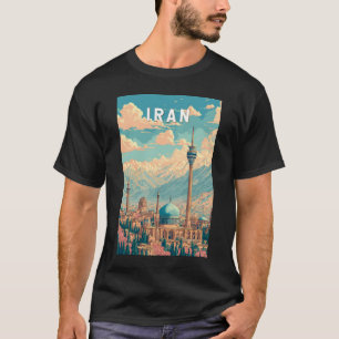 イラン イラスト 旅行 アート ヴィンテージ Tシャツ