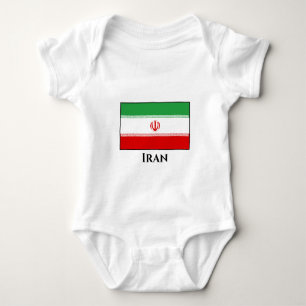 イラン(イラン)国旗 ベビーボディスーツ