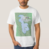 イラン ウルミア湖 旅行地図 Tシャツ (正面)