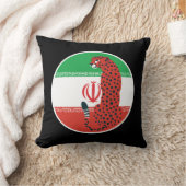 イラン・チーター・イラン国家動物国旗 クッション (ブランケット)