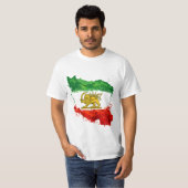 イラン ライオン＆サン Tシャツ | ペルシャのシールと太陽 (正面フル)